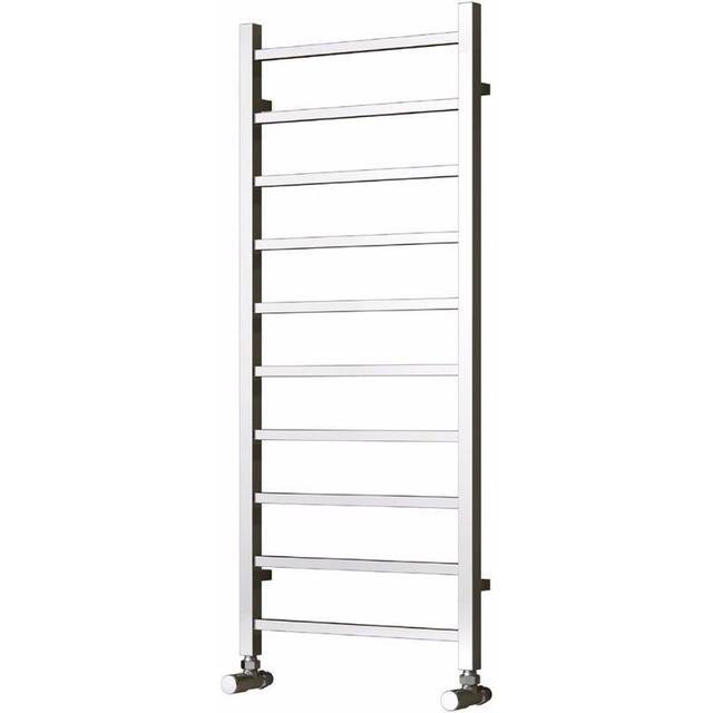 Reina - Serena Square Tube Heated Towel Rail 1200mm h x 300mm w Chrome