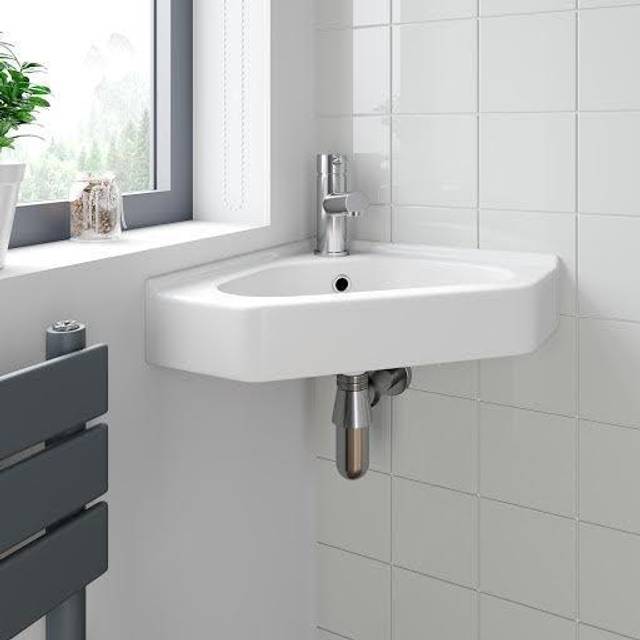 Ceramica Veneto Wall Hung Corner Basin - 550 x 390mm