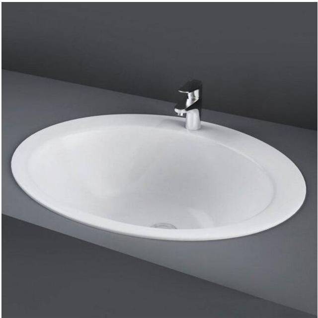 RAK Ceramics Jessica Counter Top Basin with 1 Tap Hole and No Overflow | White | 530mm x 435mm x 225mm