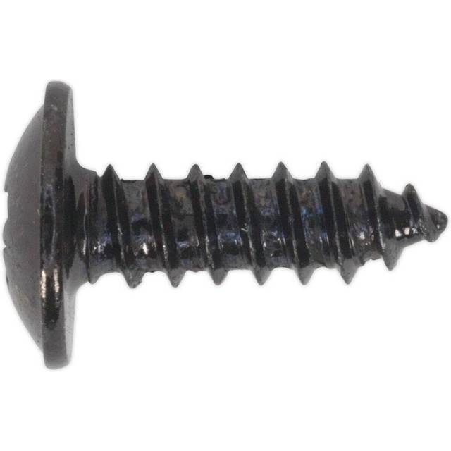 100 Pack 4.2 X 13mm Self Tapping Black Screw - Flanged Pozi Head - Fixings Screw