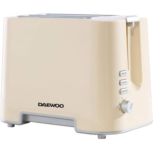 DAEWOO SDA1688 2-Slice Toaster – Cream & Chrome