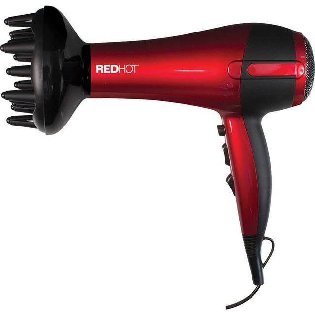 Red Hot 2200W Professional Hair Dryer With Diffuser - Red | TJ Hughes