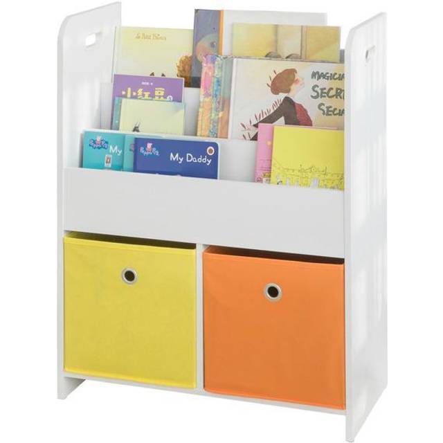 SoBuyÂ® KMB27-W, Children Bookcase Storage Display Shelf Fabric Drawers