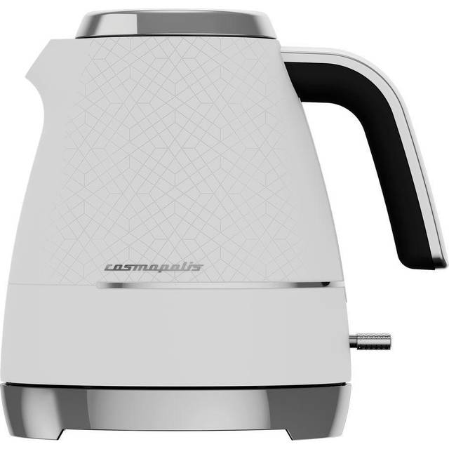Cosmopolis Dome Kettle WKM8307CR, Retro White Chrome Design,1.7 L Capacity 3000 W Includes Removable Lid, Easy Pour Spout and Boil Dry Protection