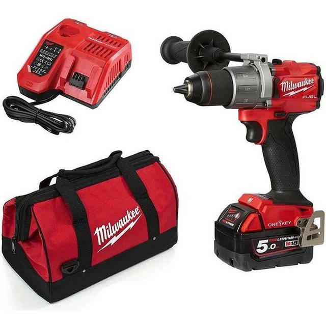 Milwaukee M18FPD3-502X Fuel Gen 4 Combi Drill 2 x 5.0Ah in Red