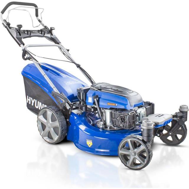 Hyundai 17" / 43cm Black Edition Self-Propelled Petrol Lawnmower, 150cc, 4-in-1 Mulch, 45L Collect, Side and Rear Discharge | HYM17150SP