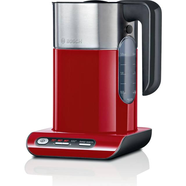 Bosch Haushalt Styline Vattenkokare sladdlös, Överhettningsskydd Röd Kapacitet: 1.5 l