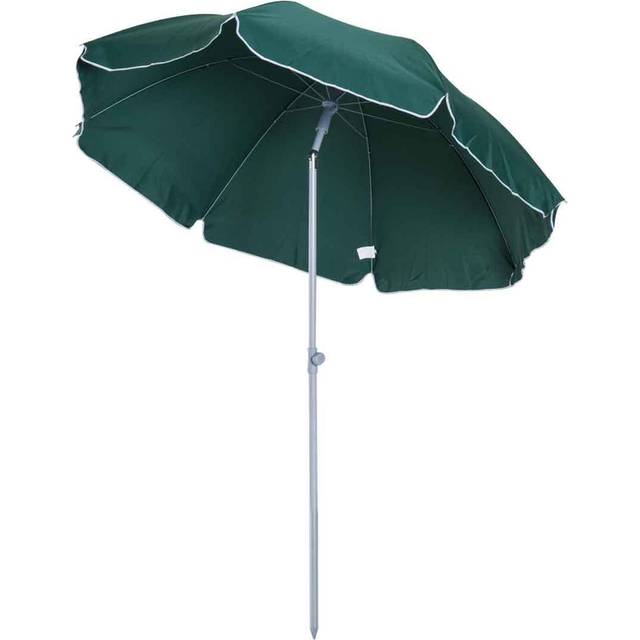 Outsunny 2.2M Deluxe Steel Beach Parasol | Wowcher - Green