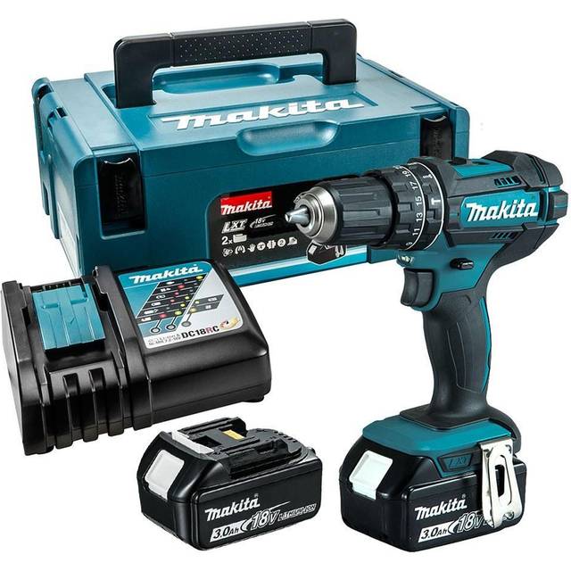 Makita DHP482RFJ 18v LXT Combi Hammer Drill - 2 x 3.0ah Batteries + Charger