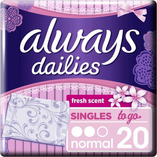 Always Dailies Normal To Go Fresh trosskydd 20 st.
