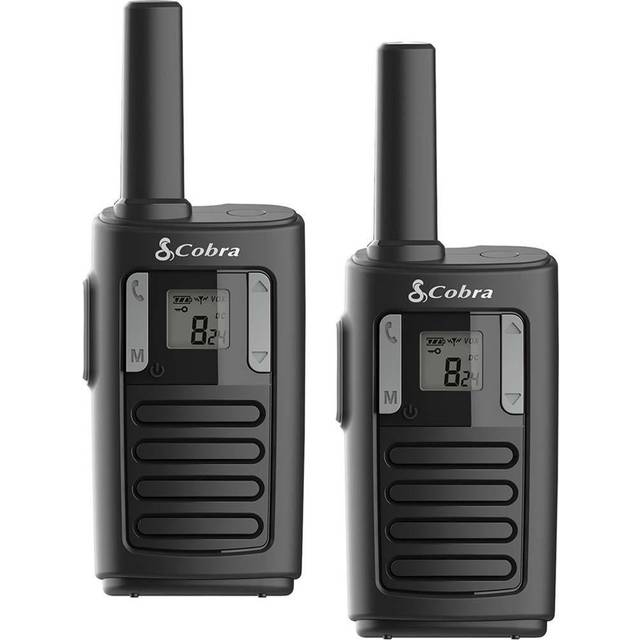 Cobra Two-Way License Free Walkie Talkie (Twin Pack) Radio - Black