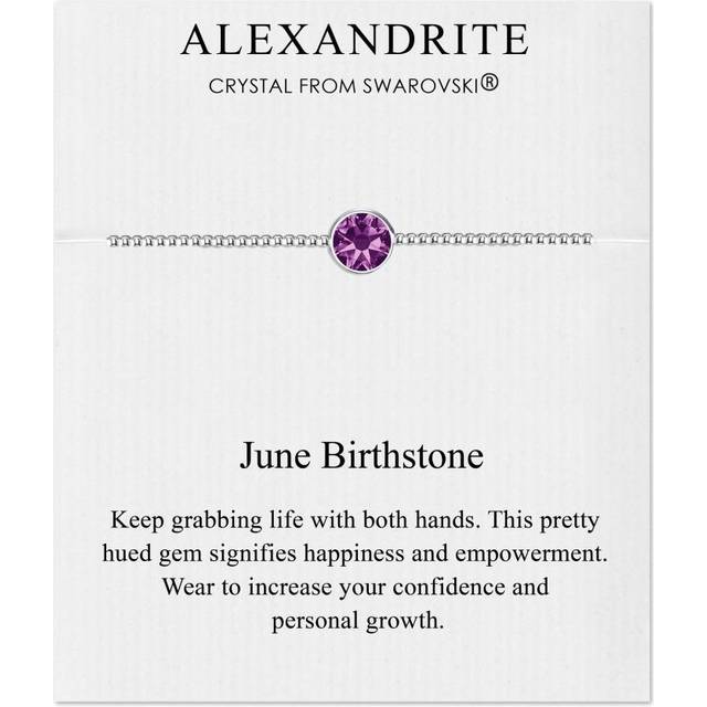 June (alexandrite) birthstone bracelet created with zircondia® crystals