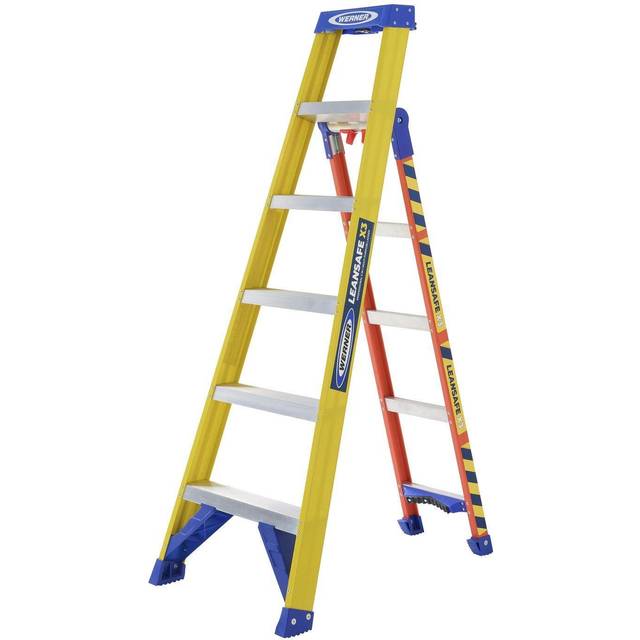 Werner Leansafe 3-Way 2.89M Fibreglass Combination Ladder - One Size
