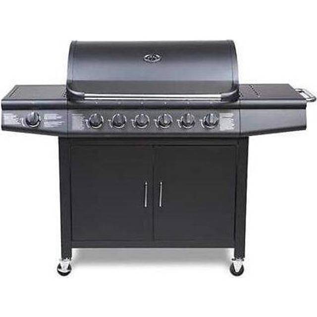 Cosmogrill ™ - CosmoGrill 6+1 Pro Gas Burner Grill Barbecue Incl. Side Burner With Cover