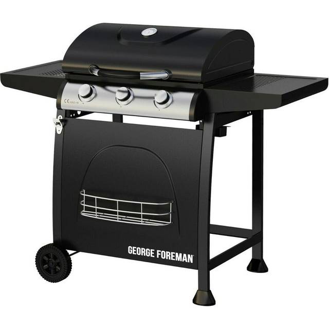 George Foreman - Gas bbq 3 Burner Barbecue GFGBBQ3B - Black