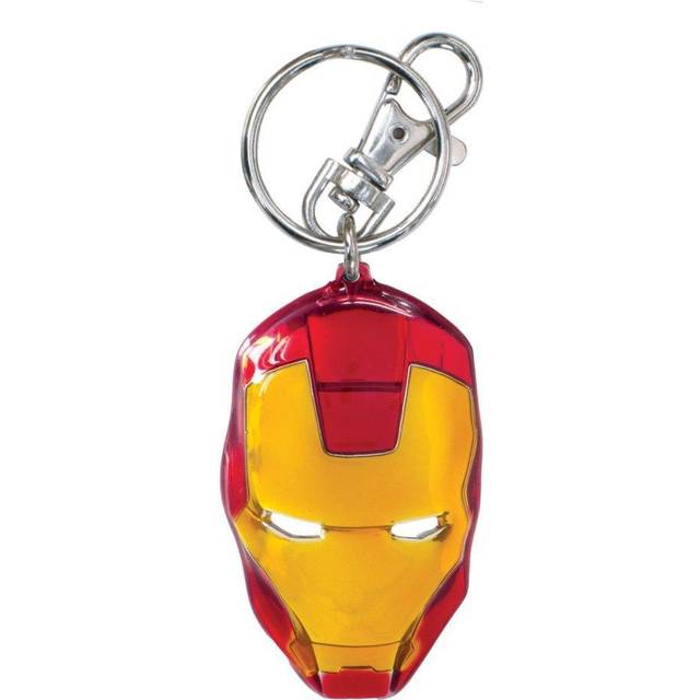 Metal Key Chain - Marvel - Iron Man Head Color Filled Pewter Toys New 67971