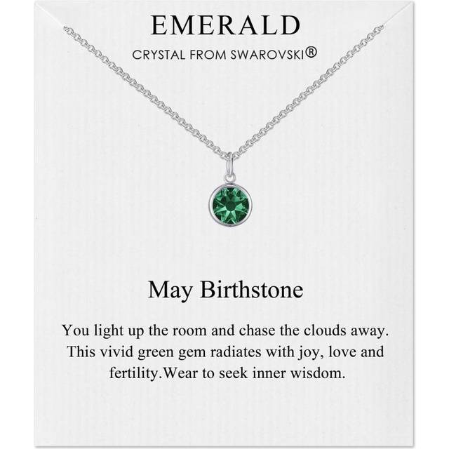 May (Emerald) Birthstone Necklace Created with Zircondia® Crystals