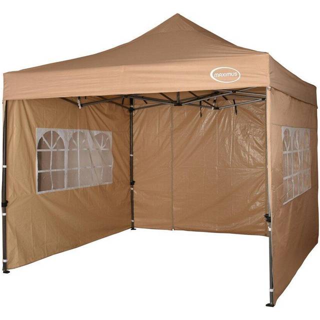(Beige) Maximus Heavy Duty Gazebo 3Mx3M High Quality Gazebo Market Stall Pop Up Tent