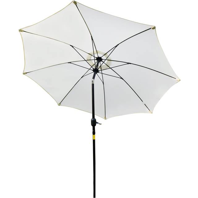Outsunny Sun Umbrella 84D-023CW Aluminum, Glass, Polyester Cream White