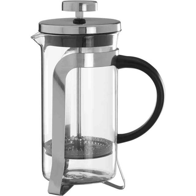 Premier Housewares - Interiors By Premier Stylish Design Silver Cafetiere 350Ml, Advanced Filtration Small Cafetiere, Comfortable Grip Coffee