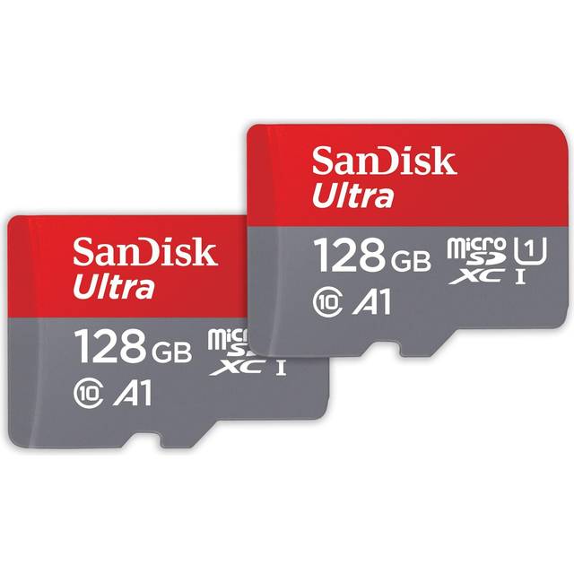 SanDisk Ultra - Flash-minneskort (microSDXC till SD-adapter inkluderad) - 128 GB