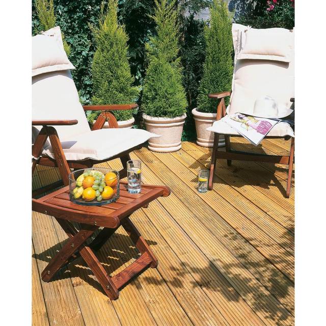 Forest Garden Patio Deck board 240cm(l) x 12cm(w) x 3cm(d)