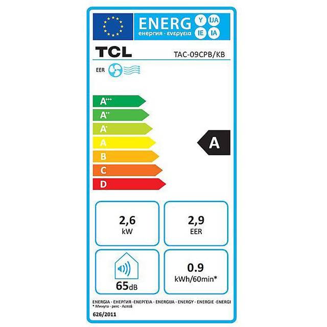 TCL 3-in-1 device, power 2.6 kW, 3-in-1 device, power 2.6 kW, black