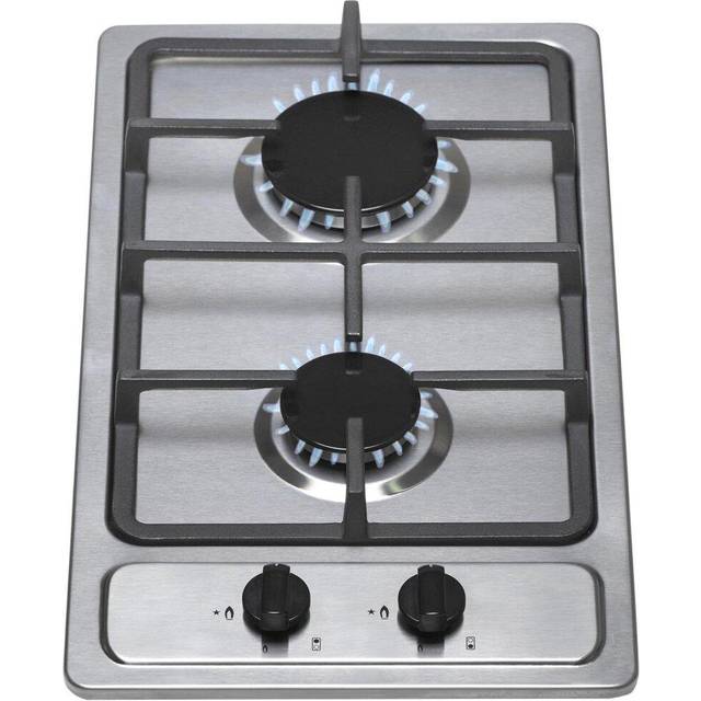 SIA SSG302SS 30cm Domino Gas Hob In Stainless Steel | LPG Kit & Cast Iron Stands