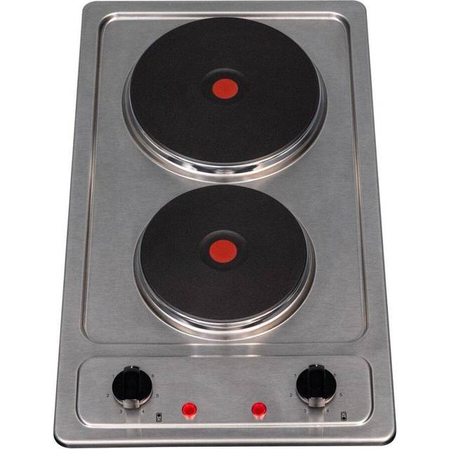 SIA PHP301SS 30cm Stainless Steel Compact 2 Zone Electric Solid Plate Domino Hob