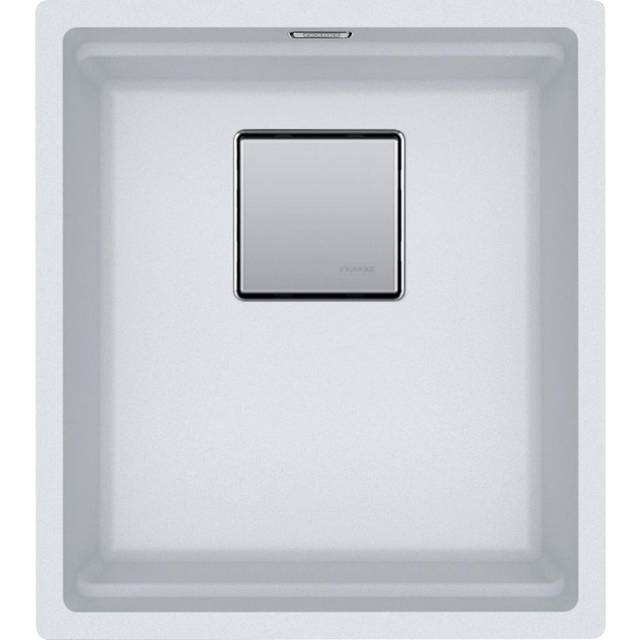 Franke KNG110 37 PW Kubus Fragranite Single Bowl Undermount Sink - WHITE