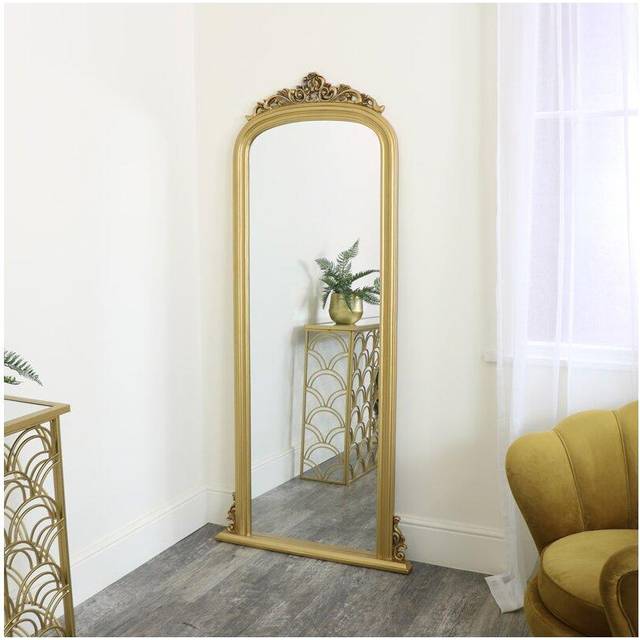 Tall Gold Ornate Vintage Wall / Leaner Mirror 80cm x 180cm Material: Mirrors