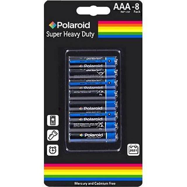 8 x Polaroid AAA Heavy Duty Batteries Mercury Free Battery R03 1.5v Sealed Pack