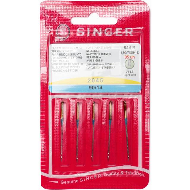 Singer Jersey 90 Sewing Machine Needles, Pack of 5