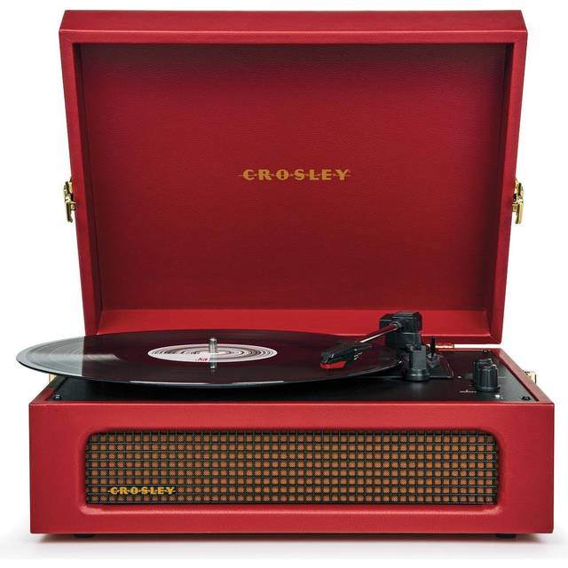 Crosley Voyager Portable Turntable with Bluetooth Out Burgundy Red