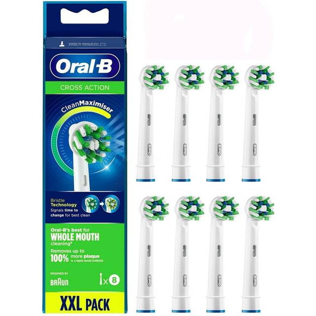 8 st. Oral-B Borsthuvuden CrossAction CleanMaximiser
