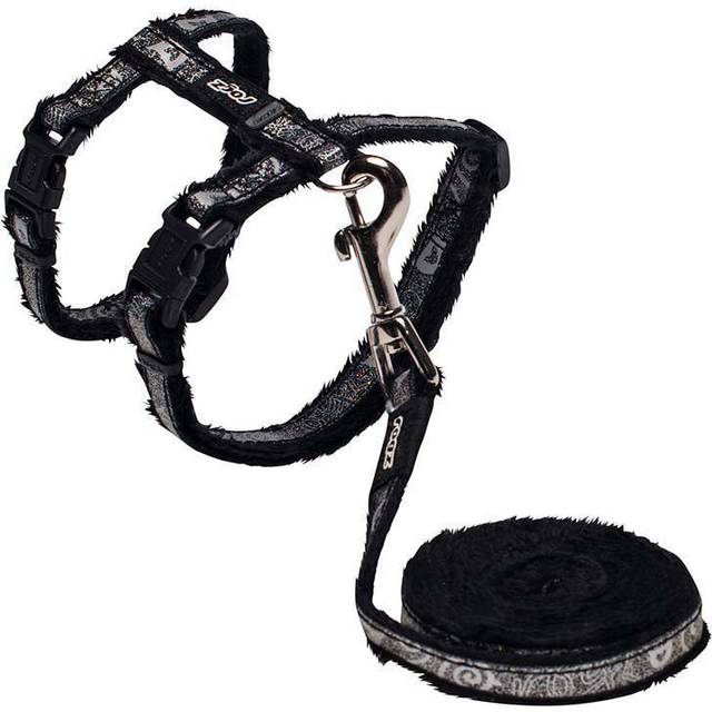 ROGZ SPARKLECAT SELE MED KOPPLING - Svart 24-40cm