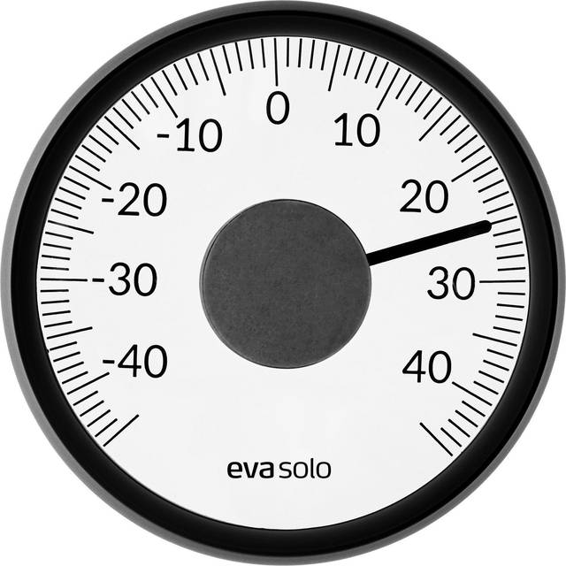 Utomhustermometer för fönster - Svart