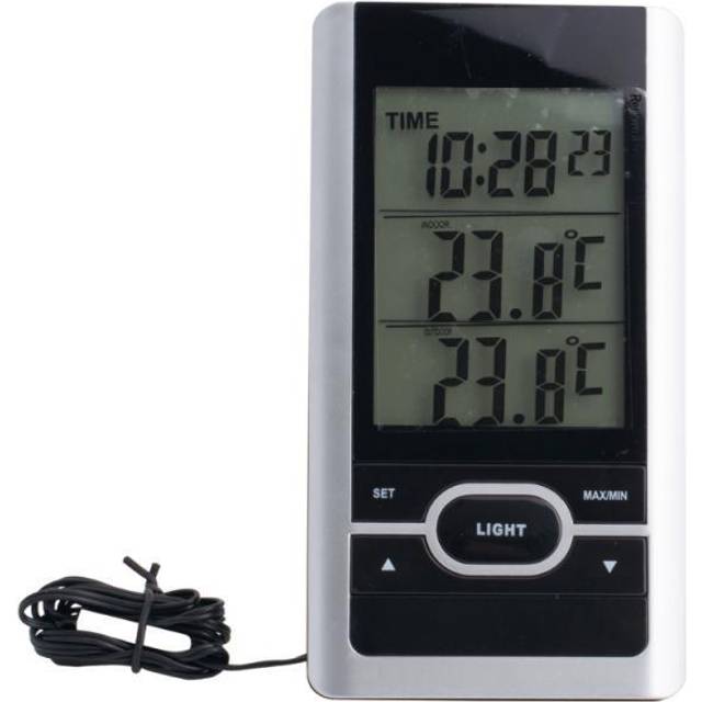 Inne- och utetermometer Viking 110, Klocka & Belysning
