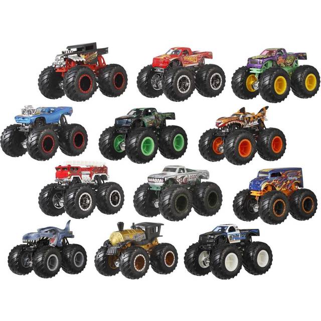 Hot Wheels Monster Trucks Set of 12 1:64 Scale Die-Cast Toy Trucks  Collectible Vehicles (Styles May Vary) (Amazon Exclusive)