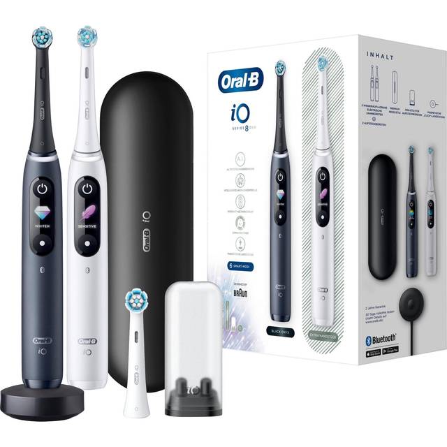 Oral-B | Electric Toothbrush | iO8 Series Duo | Rechargeable | For adults | Number of brush heads included 2 | Number of teeth brushing modes 6 | Bla