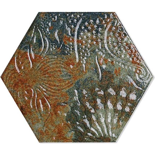 Hexagon Klinker Gaudi Grön 22x25 cm