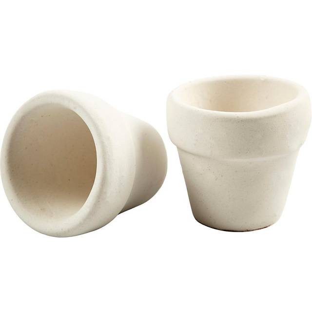 Mini Krukor Vita - Terracotta - Dia 5,2 cm - 6 st