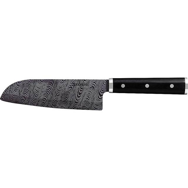Kyocera KIZUNA keramisk santokukniv, bladlängd 16 cm kniv, pakkaträ, svart, 29,7 x 5,3 x 2,3 cm