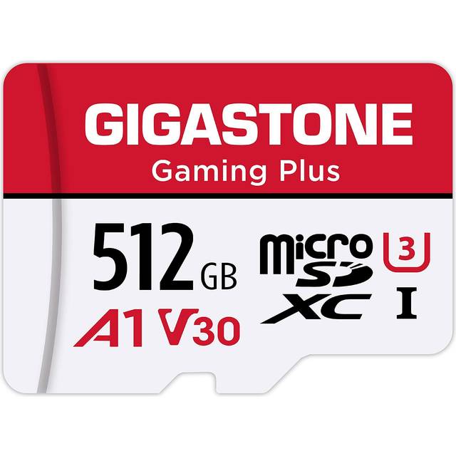 512GB Micro SD Card with SD Adapter + Mini-case, Gaming Plus, Nintendo-Switch Compatible, High Speed 100MB/s, 4K Video Recording, Micro SDXC UHS-I, A1