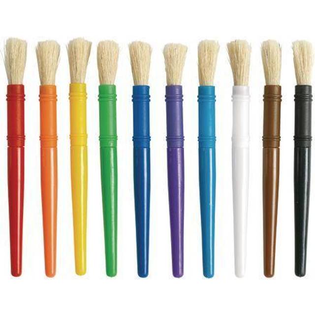 Colorations 10PCB Plastic Chubby Paint Brushes (Pack of 10)