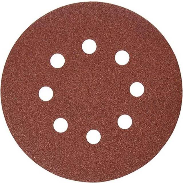 DEWALT DW4309 5-Inch 8 Hole 80 Grit Hook and LoopRandom Orbit Sandpaper (25-Pack)