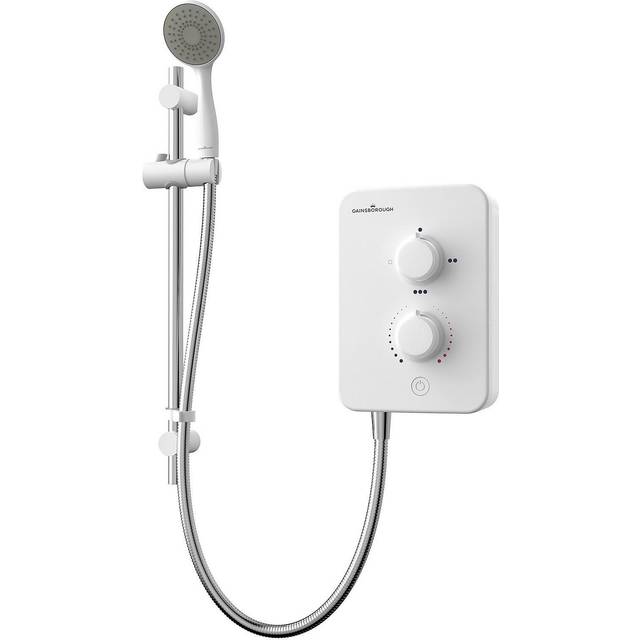 Gainsborough - Slim Mono 8.5kW Electric Shower White 1 Spray Head Handset Bathroom