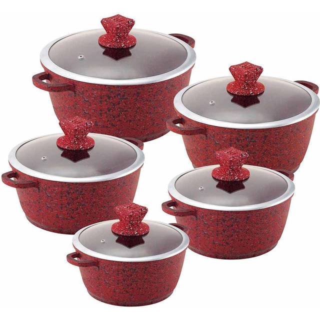 Nessa Granum 5pc Die-Cast Non-Stick Stockpot Set - Vizag - Purple