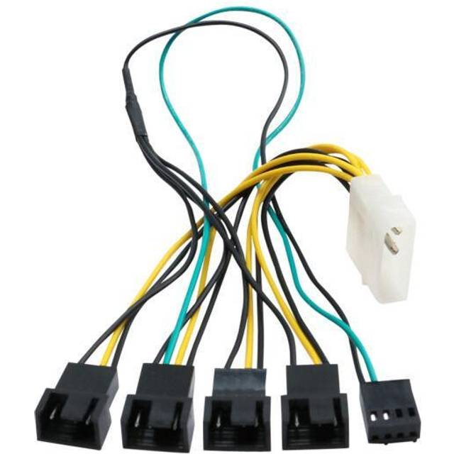 Eletra Pwm Fan 4PIN 1TO4 30CM W/Pwr Y-kabel, gul/svart