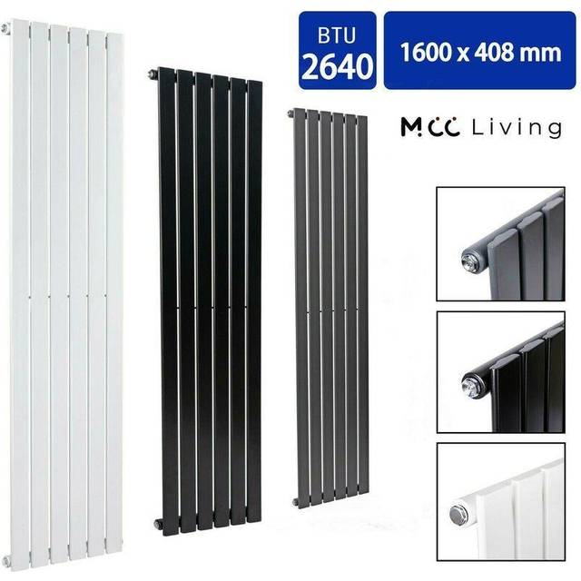 MCC Designer Flat Panel Double Radiator 1600X408 White, White